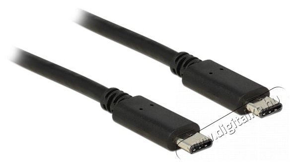 Delock 1m USB Type-C 2.0 apa - USB Type-C 2.0 apa fekete kábel Mobil / Kommunikáció / Smart - Mobiltelefon kiegészítő / tok - Kábel / átalakító - 387545