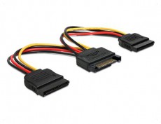 Delock 60105 SATA (15 tűs) > 2db SATA HDD (egyenes) hálózati kábel Egyéb - Nem forgalmazzuk ! - 387511