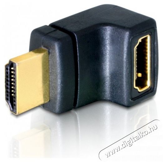 Delock 65072 HDMI apa > HDMI anya 90° adapter Tv kiegészítők - Kábel / csatlakozó - Csatlakozó / elosztó / átalakító - 387830