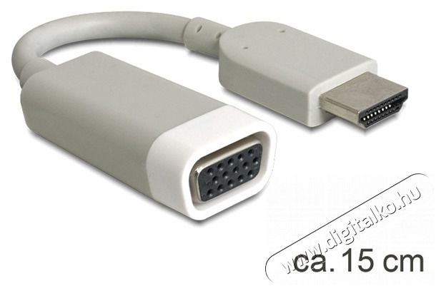 Delock 65469 HDMI-A apa > VGA anya adapter Mobil / Kommunikáció / Smart - Mobiltelefon kiegészítő / tok - Kábel / átalakító - 387661