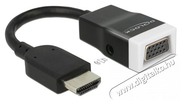 Delock 65587 HDMI-A dugó > VGA hüvely audióval adapter Iroda és számítástechnika - Számítógép tartozék - Vga monitor kábel - 387502
