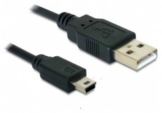 Delock 82396 0,7 méter USB 2.0-A > USB mini-B 5 pin apa/apa kábel Iroda és számítástechnika - Számítógép tartozék - USB kábel - 387473