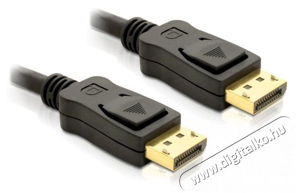 Delock 82585 2 méter Displayport 4K fekete kábel Tv kiegészítők - Kábel / csatlakozó - Mini DisplayPort kábel - 387477