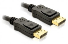 Delock 82585 2 méter Displayport 4K fekete kábel Tv kiegészítők - Kábel / csatlakozó - Mini DisplayPort kábel - 387477