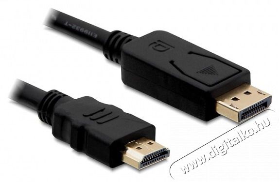 Delock 82587 2 méter Displayport 1.1 apa > HDMI apa passzív fekete kábel Tv kiegészítők - Kábel / csatlakozó - Hdmi kábel - 387476