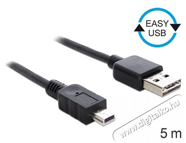 Delock 83365 EASY-USB 2.0 -A apa > USB 2.0 mini apa 5 m kábel Mobil / Kommunikáció / Smart - Mobiltelefon kiegészítő / tok - Kábel / átalakító - 387609