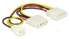 Delock 83658 4 tűs apa> 1 x 4 tűs anya+ 1 x 3 tűs apa (fan) 14 cm tápkábel Iroda és számítástechnika - Számítógép tartozék - Táp kábel - 387823