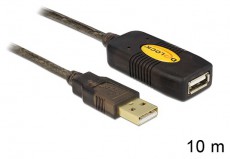 Delock USB 2.0 hosszabbító kábel, aktív 10m Iroda és számítástechnika - Számítógép tartozék - USB kábel - 387698