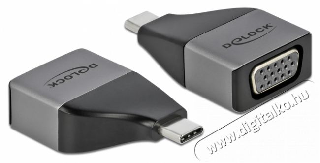 Delock 64002 USB Type-C apa > VGA anya 1080p kompakt kialakítású adapter Iroda és számítástechnika - Számítógép tartozék - Vga monitor kábel - 387132