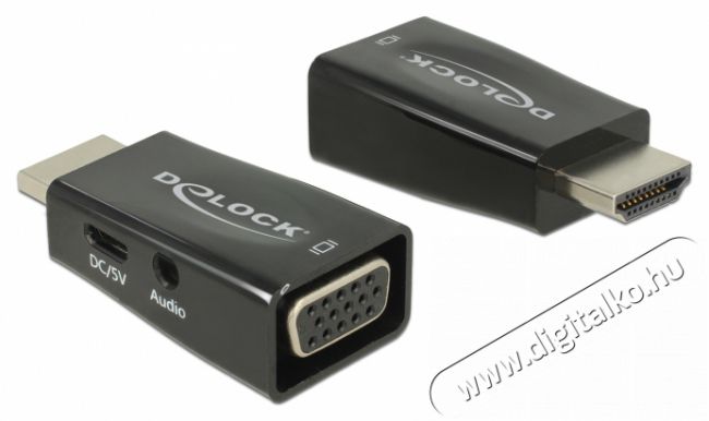 Delock 65901 HDMI-A apa > VGA anya audió adapter Tv kiegészítők - Kábel / csatlakozó - Csatlakozó / elosztó / átalakító - 387200