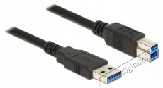 Delock 85069 USB 3.0-A > USB-B apa/apa 3m fekete kábel Tv kiegészítők - Kábel / csatlakozó - USB kábel - 386923