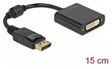 Delock 61008 DisplayPort 1.1 apa - DVI anya passzív fekete adapter Tv kiegészítők - Kábel / csatlakozó - Csatlakozó / elosztó / átalakító - 398245