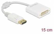 Delock 61010 DisplayPort 1.1 apa - DVI anya passzív fehér adapter Tv kiegészítők - Kábel / csatlakozó - Mini DisplayPort kábel - 398252