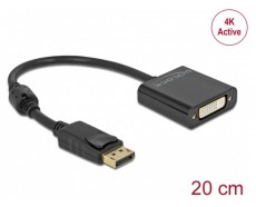 Delock 63482 DisplayPort 1.2 apa - DVI 4K anya aktív fekete adapter Tv kiegészítők - Kábel / csatlakozó - Mini DisplayPort kábel - 398253