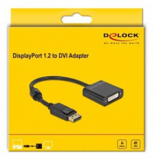 Delock 63482 DisplayPort 1.2 apa - DVI 4K anya aktív fekete adapter Tv kiegészítők - Kábel / csatlakozó - Mini DisplayPort kábel - 398253