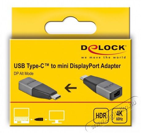 Delock 64121 USB Type-C apa > mini DisplayPort anya 4K 60Hz kompakt adapter Tv kiegészítők - Kábel / csatlakozó - Mini DisplayPort kábel - 398247