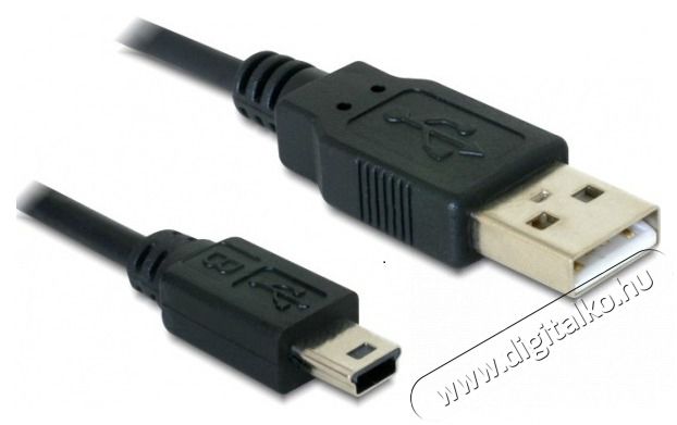 Delock 82273 USB 2.0-A > USB mini-B 5 pin 1 m apa / apa kábel Tv kiegészítők - Kábel / csatlakozó - Csatlakozó / elosztó / átalakító - 398259