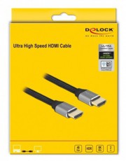 Delock 83996 2m Ultra nagy sebességű HDMI 48Gbps 8K 60Hz szürke kábel Tv kiegészítők - Kábel / csatlakozó - Hdmi kábel - 398240