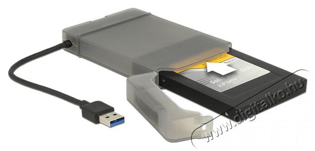 Delock DL62742 2,5" külső SATA HDD ház USB 3.0-mal Iroda és számítástechnika - Egyéb számítástechnikai termék - 398283