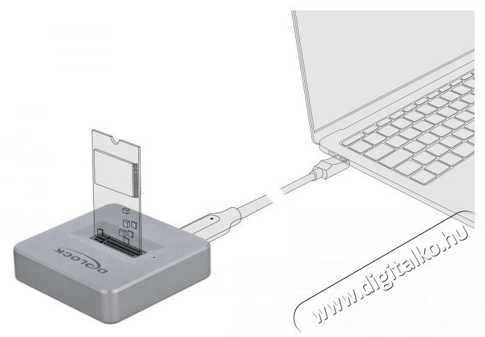 Delock M.2 NVMe PCIe SSD-hez USB Type-C anya dokkoló állomás Iroda és számítástechnika - Adattároló / merevlemez - Kiegészítő - 386175