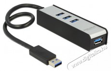 Delock 62534 4 portos USB 3.0 hub Iroda és számítástechnika - Számítógép tartozék - USB kábel - 387778