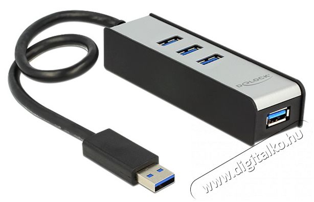 Delock 62534 4 portos USB 3.0 hub Iroda és számítástechnika - Számítógép tartozék - USB kábel - 387778