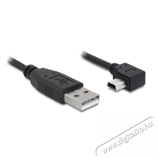Delock 82682 USB 2.0-A apa - USB mini-B 5 tűs hajlított apa átalakító 2 m kábel Iroda és számítástechnika - Számítógép tartozék - USB kábel - 387774