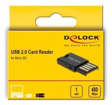 Delock 91603 Micro SD memóriakártyákhoz USB 2.0 kártyaolvasó Memória kártya / Pendrive - MicroSD / MicroSDHC kártya - 398732