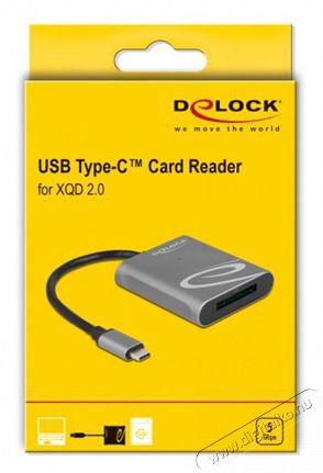 Delock 91741 XQD 2.0 memóriakártyákhoz USB Type-C kártyaolvasó Memória kártya / Pendrive - Kártya olvasó - 398733