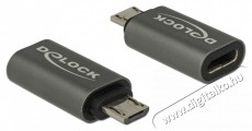 Delock 65927 USB 2.0 Micro-B apa - USB Type-C 2.0 anya antracit adapter Tv kiegészítők - Kábel / csatlakozó - Csatlakozó / elosztó / átalakító - 398263