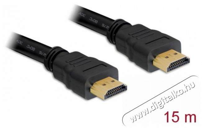 Delock 82710 15 m High Speed HDMI kábel Ethernettel Iroda és számítástechnika - Egyéb számítástechnikai termék - 387866