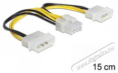 Delock 83410 8 pines EPS > 2 x 4 pines Molex tápkábel Iroda és számítástechnika - Egyéb számítástechnikai termék - 387863