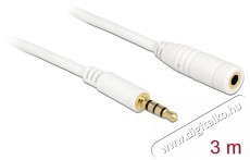 Delock 84483 iPhone sztereo Jack 3.5mm apa/anya 4 pin 3m kábel Mobil / Kommunikáció / Smart - Mobiltelefon kiegészítő / tok - Kábel / átalakító - 386971