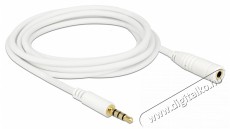 Delock 84483 iPhone sztereo Jack 3.5mm apa/anya 4 pin 3m kábel Mobil / Kommunikáció / Smart - Mobiltelefon kiegészítő / tok - Kábel / átalakító - 386971