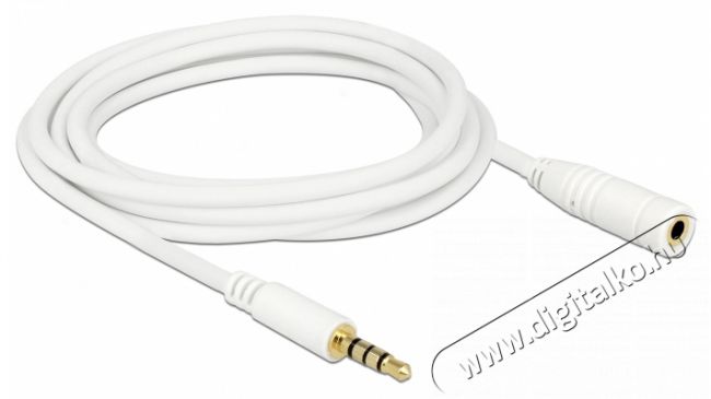 Delock 84483 iPhone sztereo Jack 3.5mm apa/anya 4 pin 3m kábel Mobil / Kommunikáció / Smart - Mobiltelefon kiegészítő / tok - Kábel / átalakító - 386971