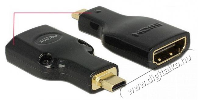 Delock 65664 High Speed HDMI Ethernettel micro-D apa > HDMI-A anya 4K adapter Iroda és számítástechnika - Egyéb számítástechnikai termék - 387869