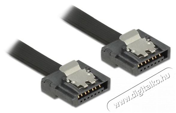 Delock 83840 SATA Flexi 6 Gb/s (fémlappal) 30 cm metál összekötő kábel - Fekete Iroda és számítástechnika - Egyéb számítástechnikai termék - 387873