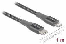 Delock 86631 1m USB-C - Lightning iPhone/iPad/iPod kompatibilis szürke MFi adat- és töltőkábel Iroda és számítástechnika - Egyéb számítástechnikai termék - 387794
