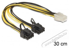 Delock 83433 PCI Expressz táp 6 pin anya > 2 x 8 pin apa tápkábel Iroda és számítástechnika - Egyéb számítástechnikai termék - 387878