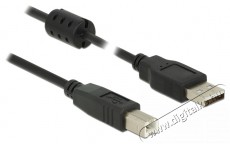 Delock 84895 USB 2.0-A > USB-B apa/apa 1m fekete kábel Iroda és számítástechnika - Számítógép tartozék - USB kábel - 387705