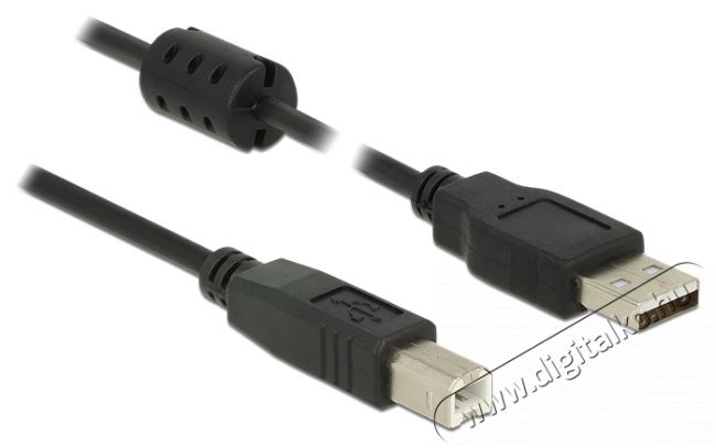 Delock 84895 USB 2.0-A > USB-B apa/apa 1m fekete kábel Iroda és számítástechnika - Számítógép tartozék - USB kábel - 387705