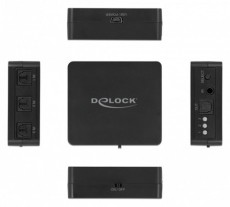 Delock 63395 S/PDIF TOSLINK 3 bemenet/1 kimenet távírányítható switch Iroda és számítástechnika - Hálózat - Switch - 408261
