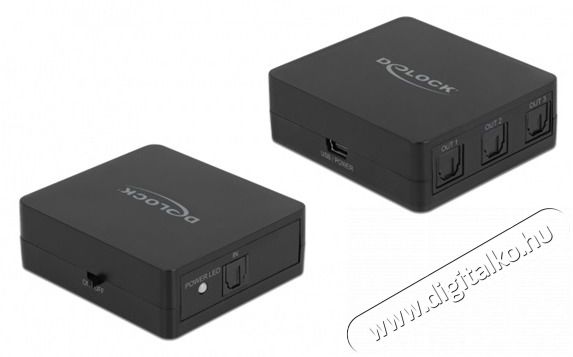 Delock 63397 S/PDIF TOSLINK 1 bemenet/3 kimenet splitter Audio-Video / Hifi / Multimédia - Hifi - Sztereó - Kiegészítő - 408262