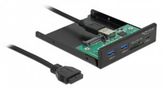 Delock 64058 1xUSB-C 3.2/2xUSB-A + SD/MicroSD 3,5" beépíthető kártyaolvasó Iroda és számítástechnika - Egyéb számítástechnikai termék - 408263