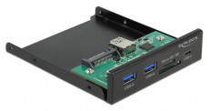 Delock 64058 1xUSB-C 3.2/2xUSB-A + SD/MicroSD 3,5" beépíthető kártyaolvasó Iroda és számítástechnika - Egyéb számítástechnikai termék - 408263