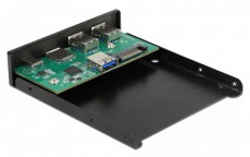 Delock 64058 1xUSB-C 3.2/2xUSB-A + SD/MicroSD 3,5" beépíthető kártyaolvasó Iroda és számítástechnika - Egyéb számítástechnikai termék - 408263