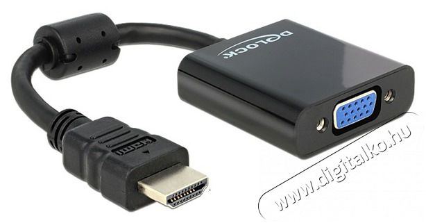 Delock 65512 HDMI apa > VGA anya fekete adapter Tv kiegészítők - Kábel / csatlakozó - Csatlakozó / elosztó / átalakító - 409833