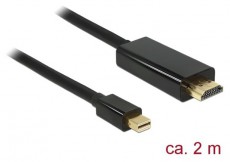 Delock 83699 2 méter High Speed mini Displayport apa > HDMI apa 4K kábel Tv kiegészítők - Kábel / csatlakozó - Csatlakozó / elosztó / átalakító - 409832