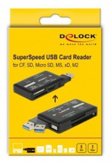Delock 91758 CF/SD/Micro SD/MS/M2/xD memóriakártyákhoz USB 3.2 kártyaolvasó Iroda és számítástechnika - Egyéb számítástechnikai termék - 407032