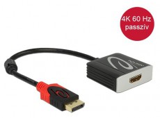 Delock 62719 Displayport 1.2 apa > HDMI-anya 4K 60 Hz passzív fekete adapter Tv kiegészítők - Kábel / csatlakozó - Hdmi kábel - 410464